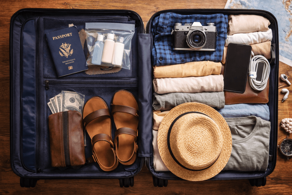 pack light budget travel tips